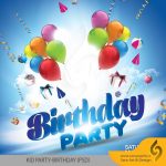 دانلود لایه باز پوستر مهمانی و تولد Kid Party Birthday